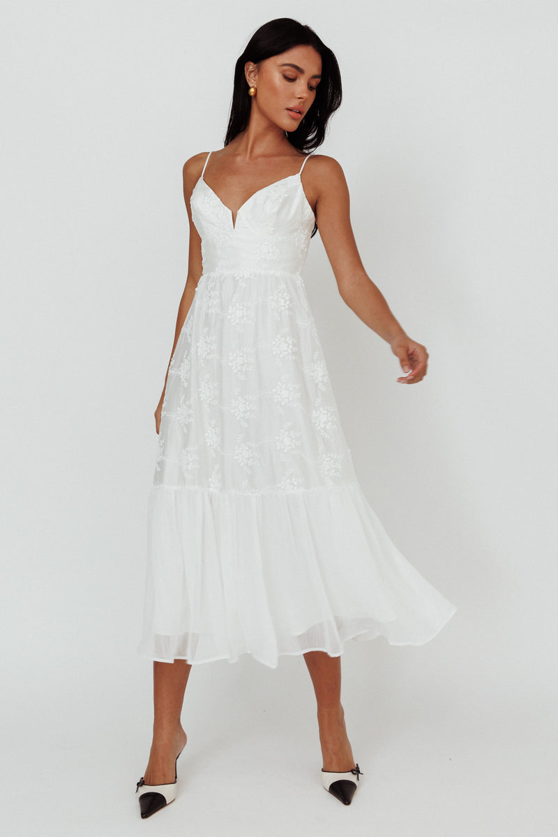 Lake Como Lace Mini Dress White