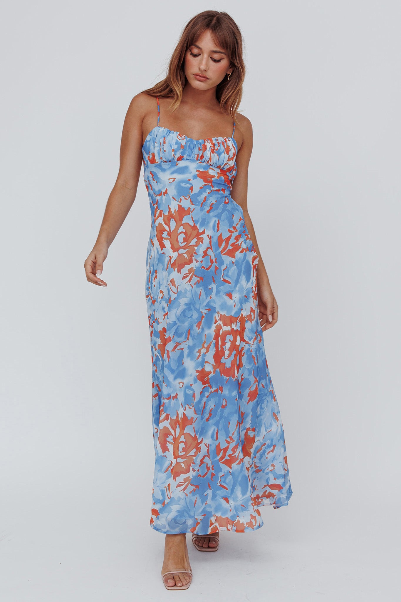 knee length dresses for ladies Nerida Twist Back Maxi Dress