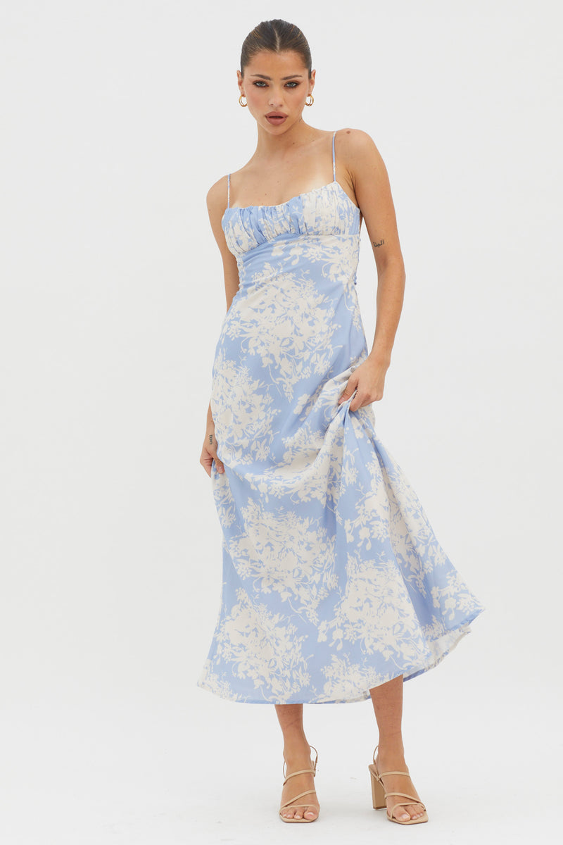 Nerida Twist Back Midi Dress Pink