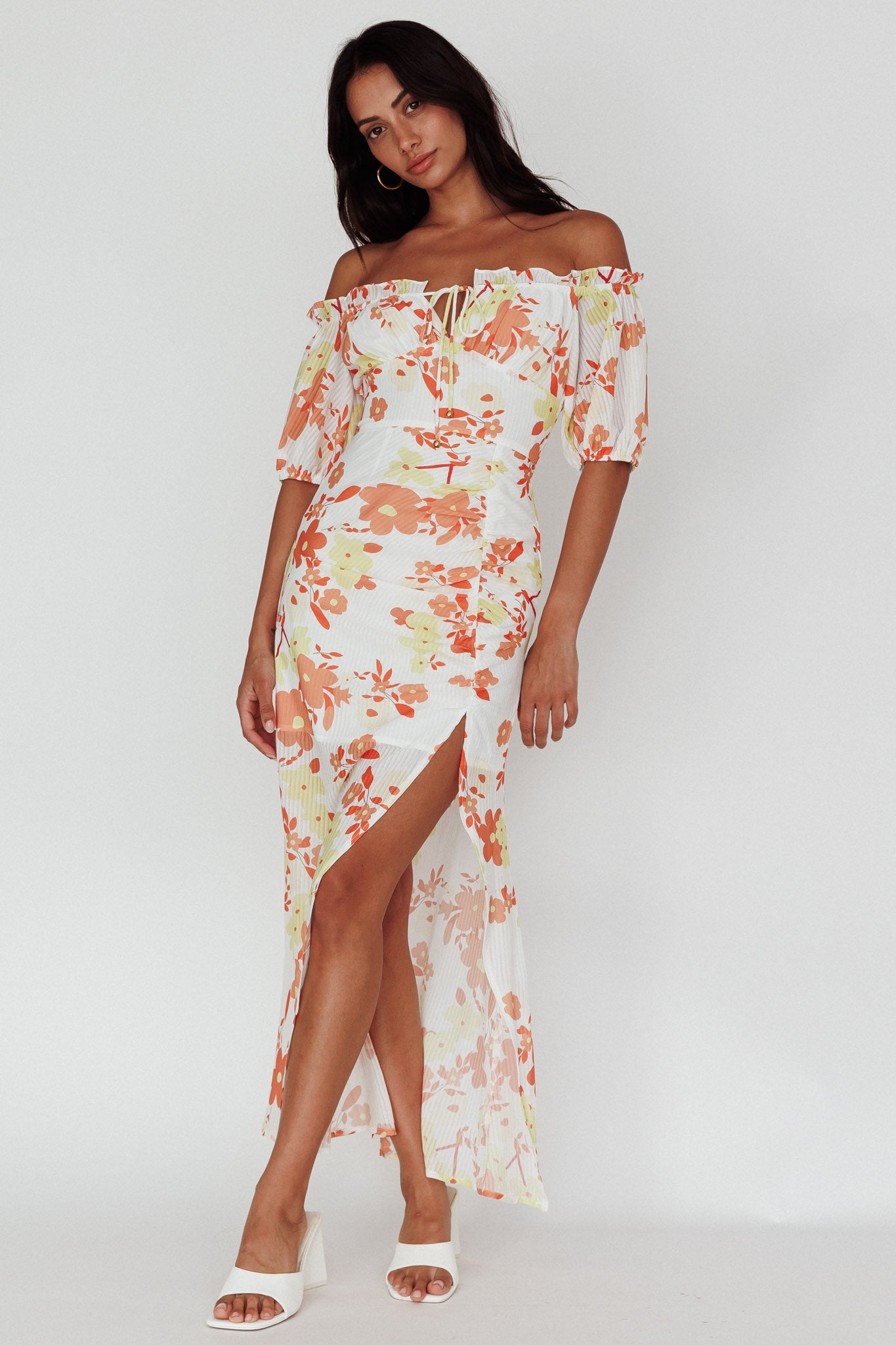 long sleeve midi slip dress Cognac Leopard Print Sleeveless Midi Slip Dress