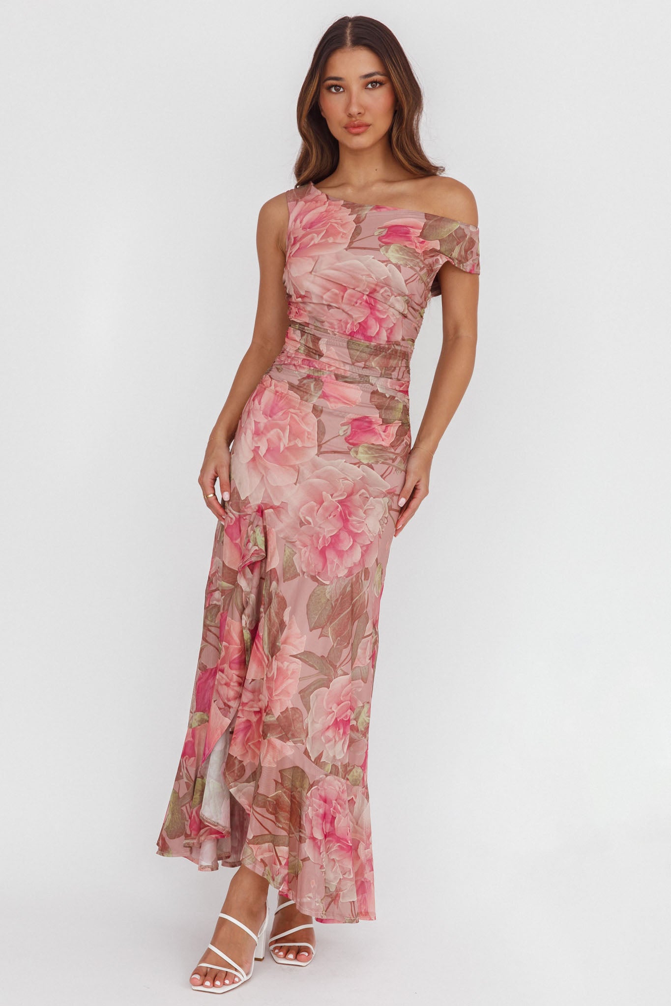 Moonlit Magic Asymmetric Neckline Maxi Dress Floral Blush Selfie Leslie Moonlit Magic Asymmetric Neckline Maxi Dress Floral Blush Selfie Leslie