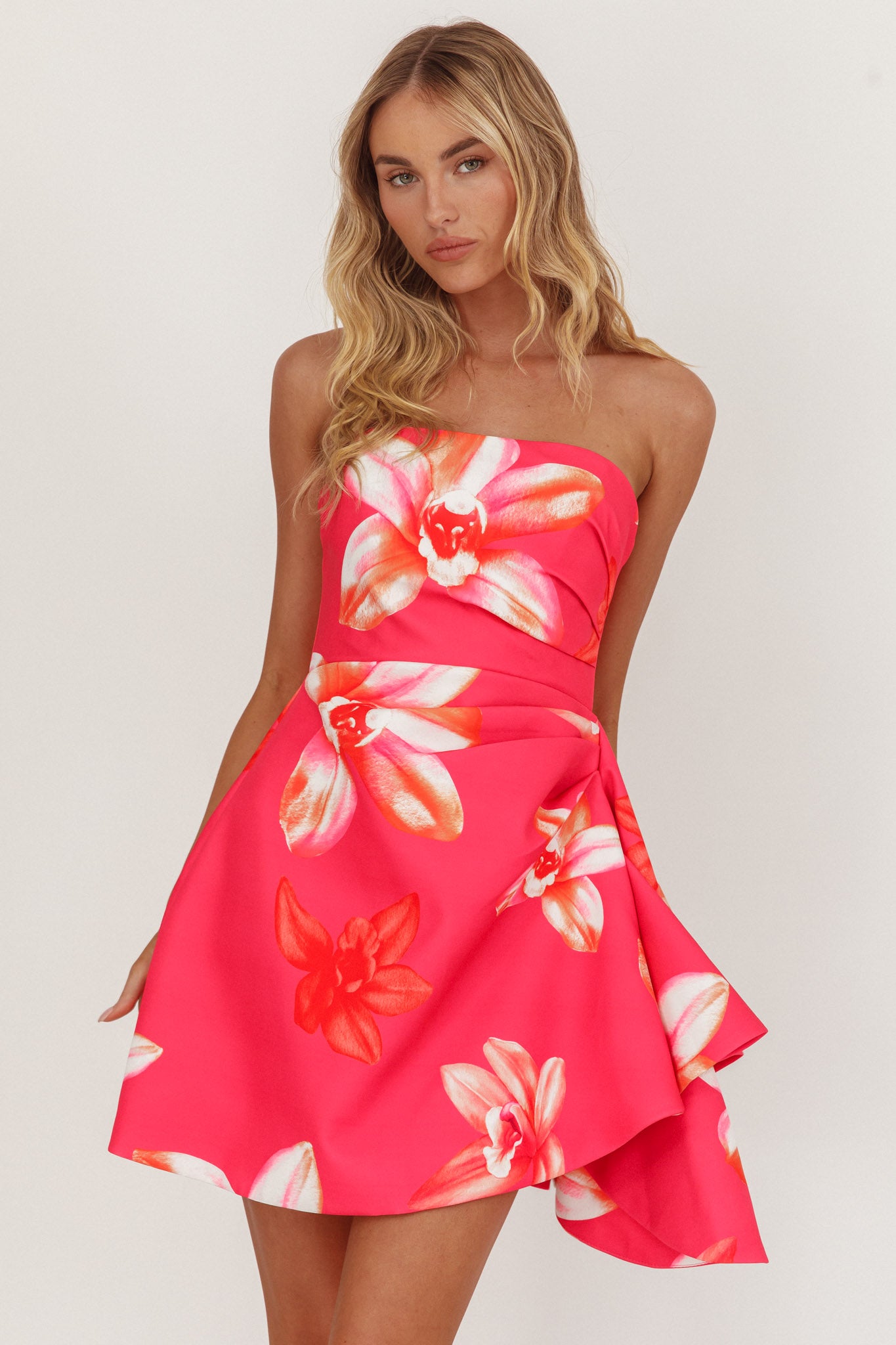 orchid paradise cocktail midi wrap dress product info and reviews Minnesota Strapless Mini Pink It features a strapless Size:EU 41 / US 8 highlighted_video Wedding Dress Charro Quinceanera