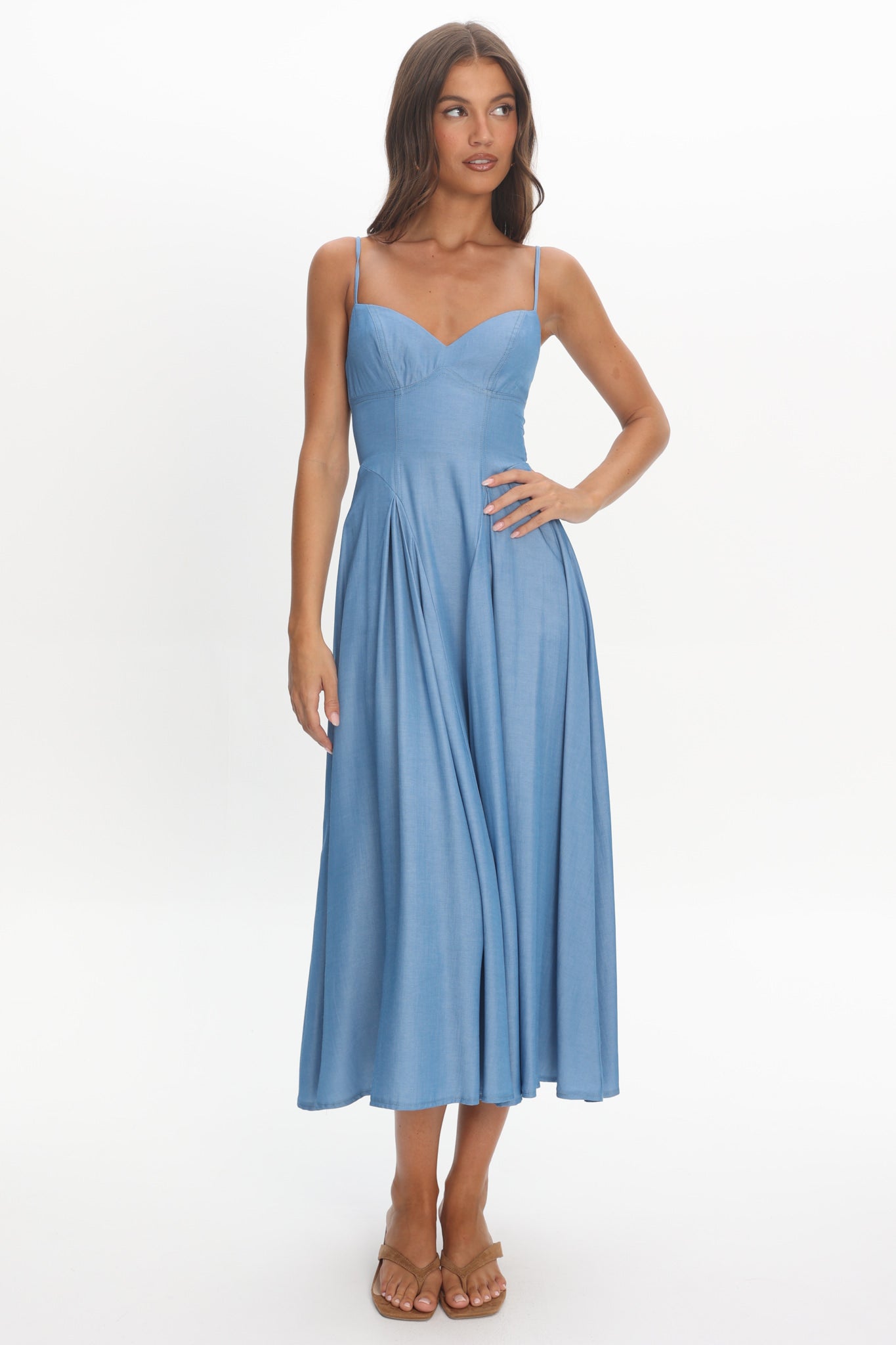 lily midi dress in cashmere blue strawberrychicxo on LTK