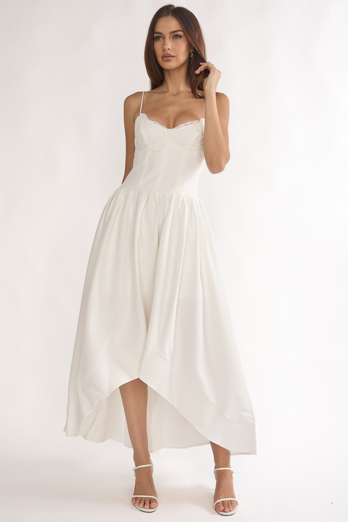 I'm Yours High-Low Hem Maxi Dress White– Selfie Leslie