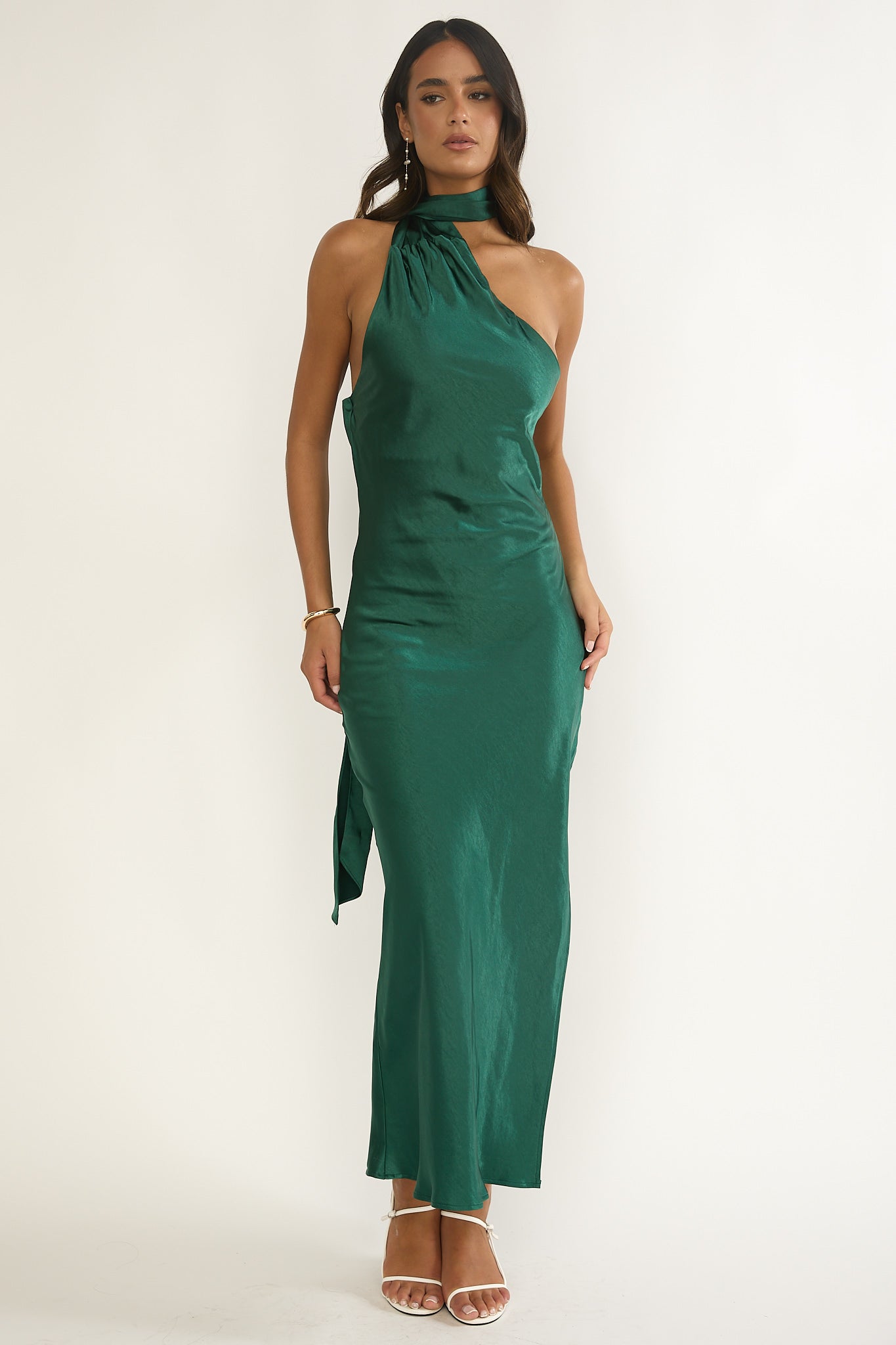 Rionna Open Cowl Back Maxi Dress Forest Green - XL Rionna Open Cowl Back Maxi Dress Forest Green - XL