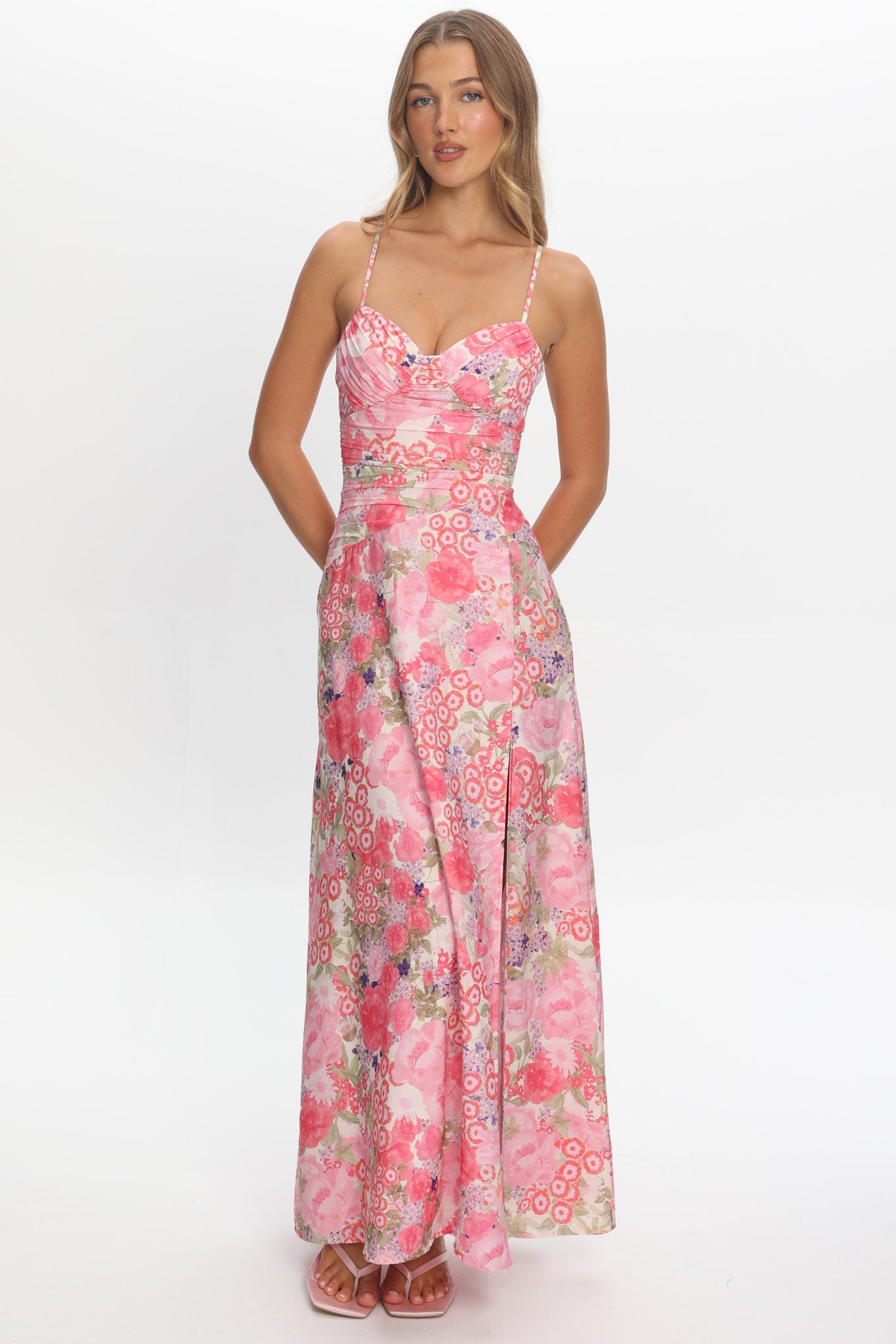 bodice maxi dress Ruched Bodice Maxi Dress, Red, Size 0/2