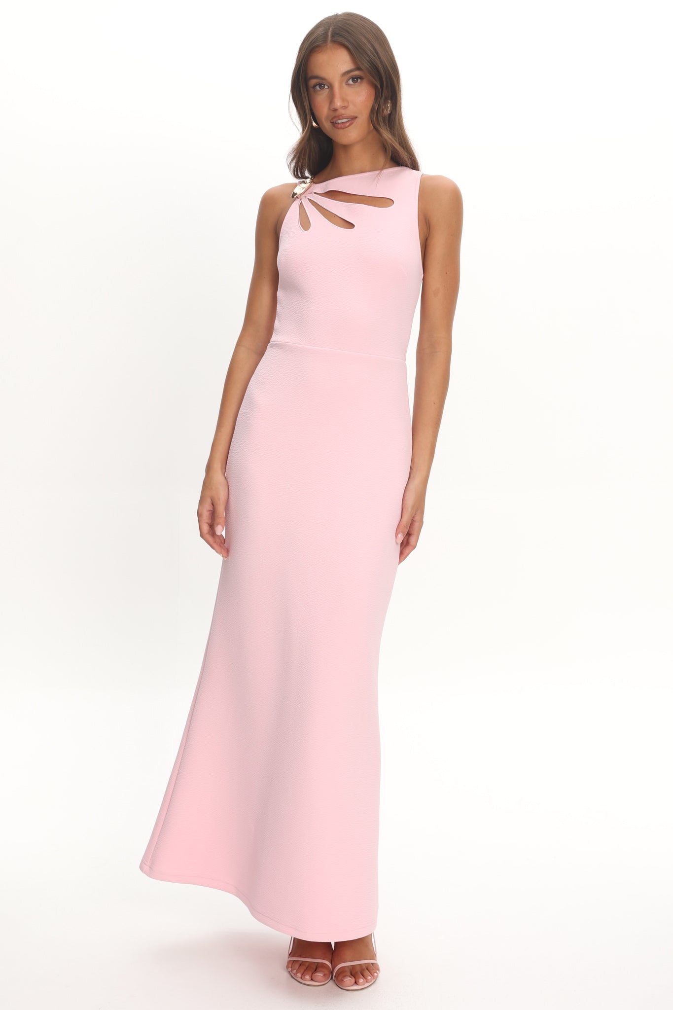 cut out bust dress Strappy Cut Out Gathered Bust Detail Maxi Dress In Black Slinky | EGO US