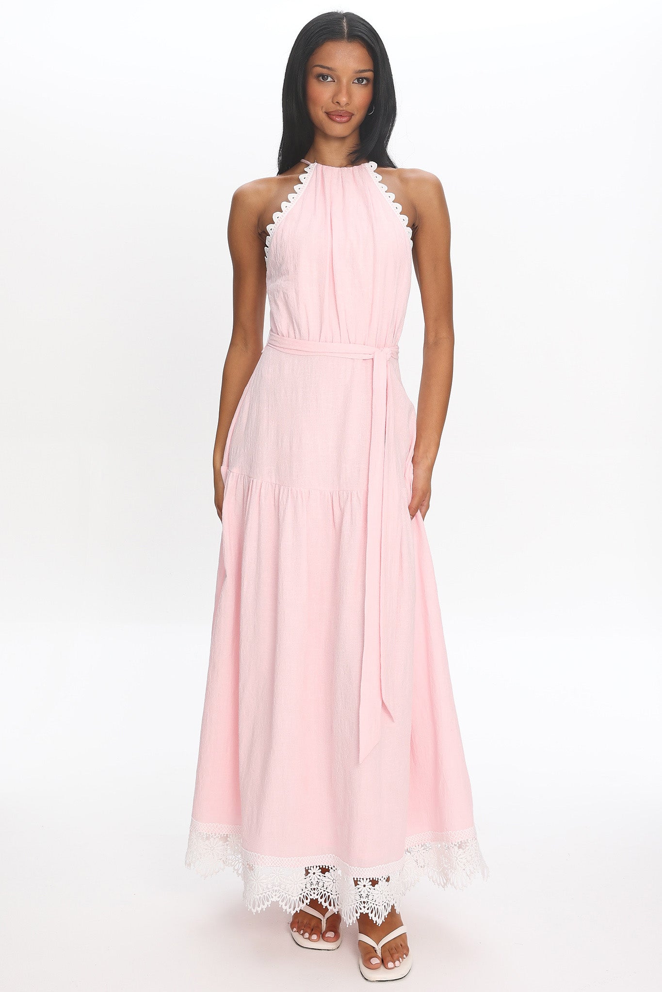 pink crochet maxi dress Promise Keeper Trim Blush Let’s start decking the up or a dressed classic oxford shoes Material:100% cotton poplin
