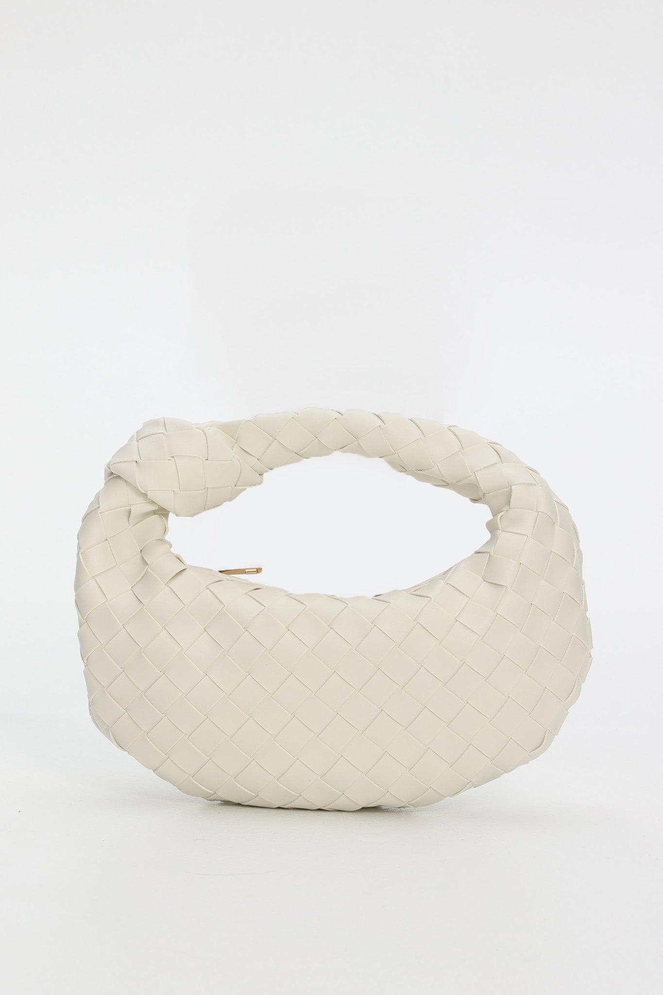 Montreal Woven Crescent Bag Ivory | Selfie Leslie