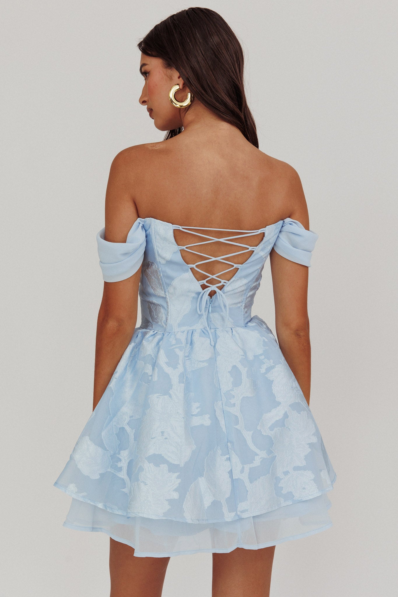 Lusting Off-Shoulder Mini Dress Blue | Selfie Leslie Lusting Off-Shoulder Mini Dress Blue | Selfie Leslie