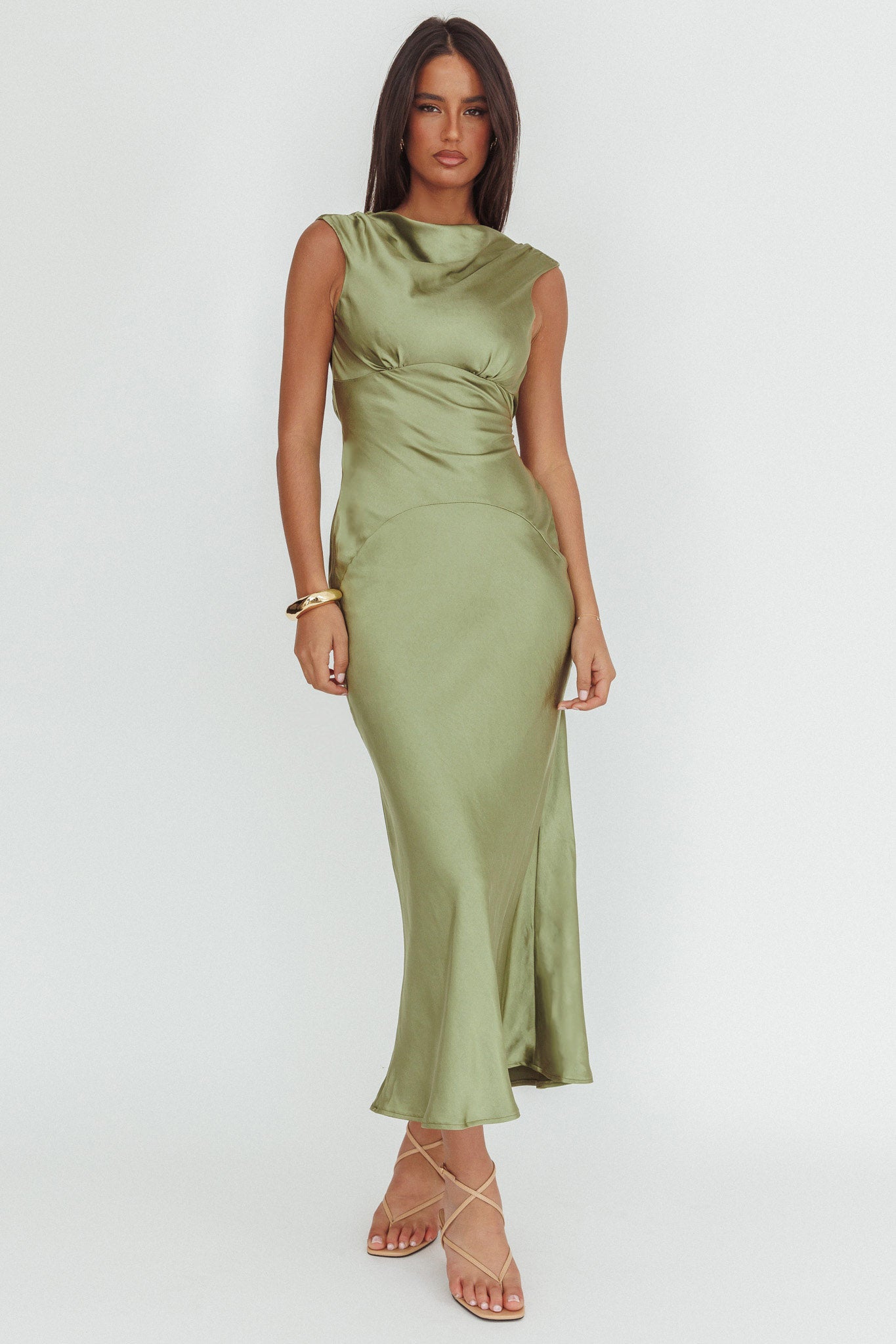 Cheers To You Cowl Back Maxi Dress Olive | Selfie Leslie Cheers To You Cowl Back Maxi Dress Olive | Selfie Leslie
