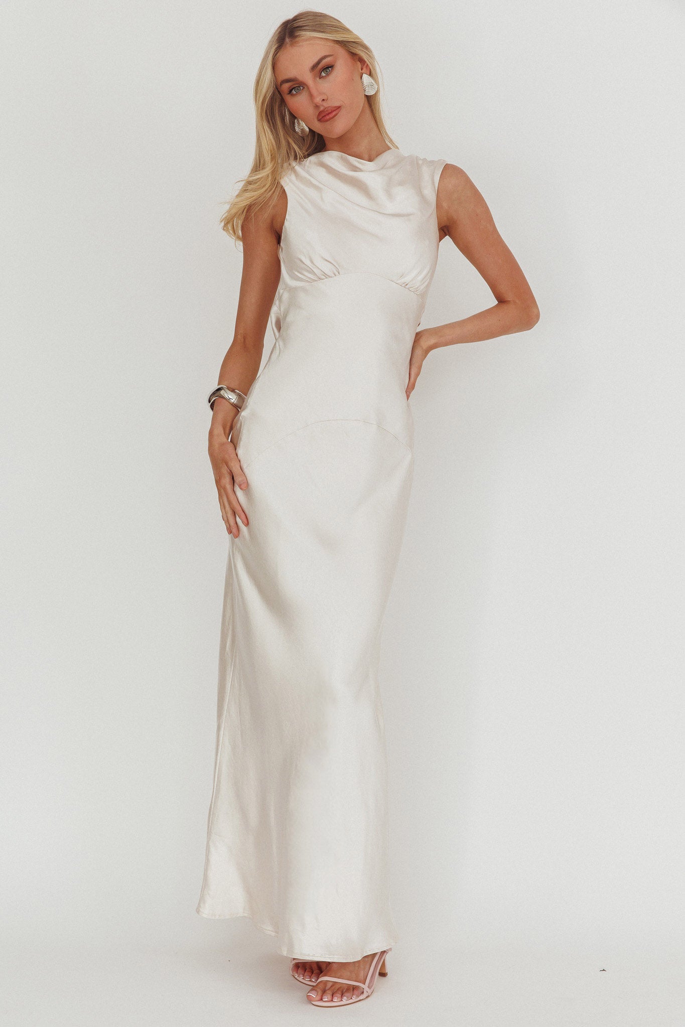 white applique midi dress Something Good Ivory Floral Applique Maxi Dress