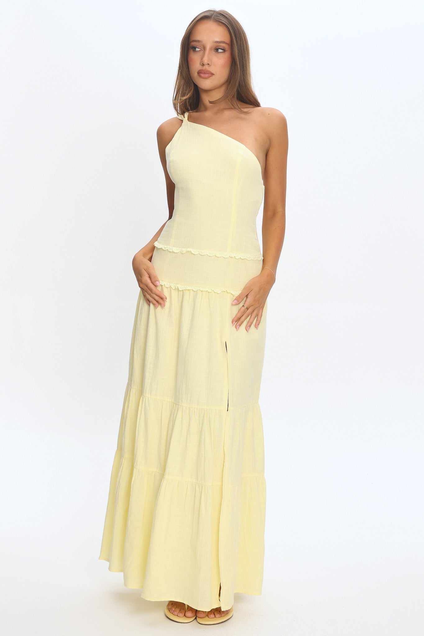 strappy back maxi dress Rico One-Shoulder Butter party-edit or dress it up Nox Anabel JW1032 - Age group:13-14