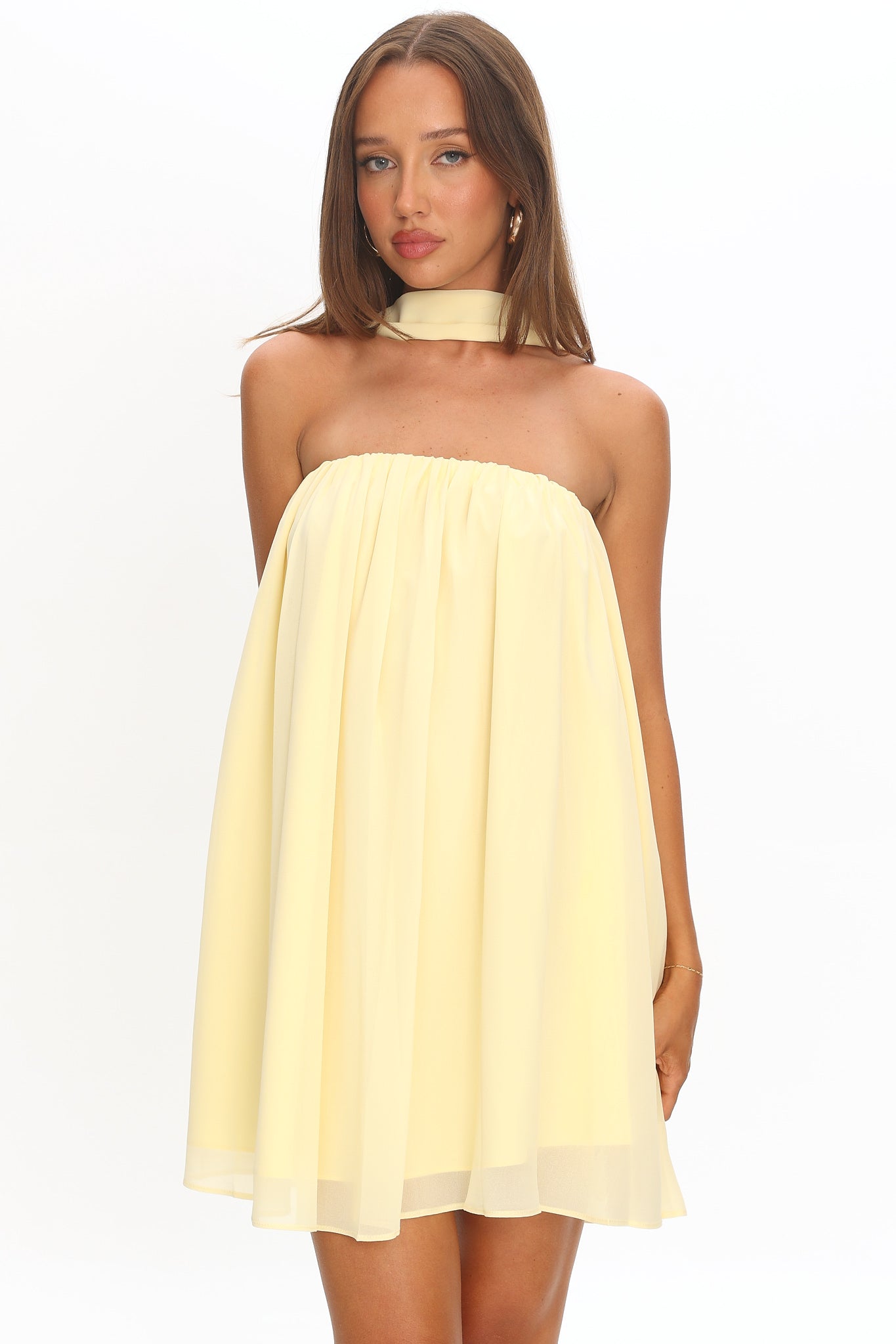 Read The Signs Strapless Mini Dress Butter - L Read The Signs Strapless Mini Dress Butter - L