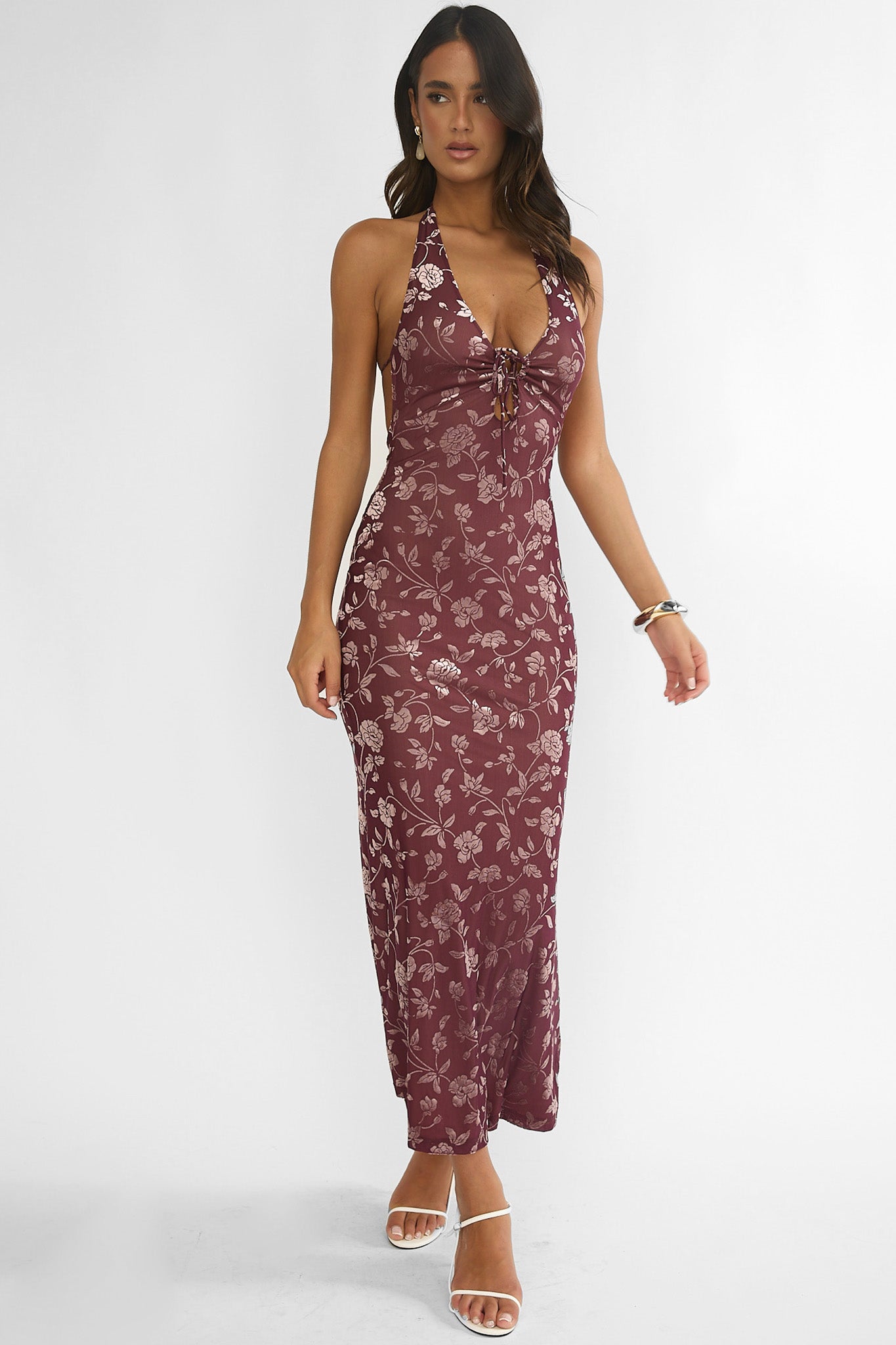 Sing To Me Keyhole Halter Maxi Dress Purple - XL Sing To Me Keyhole Halter Maxi Dress Purple - XL