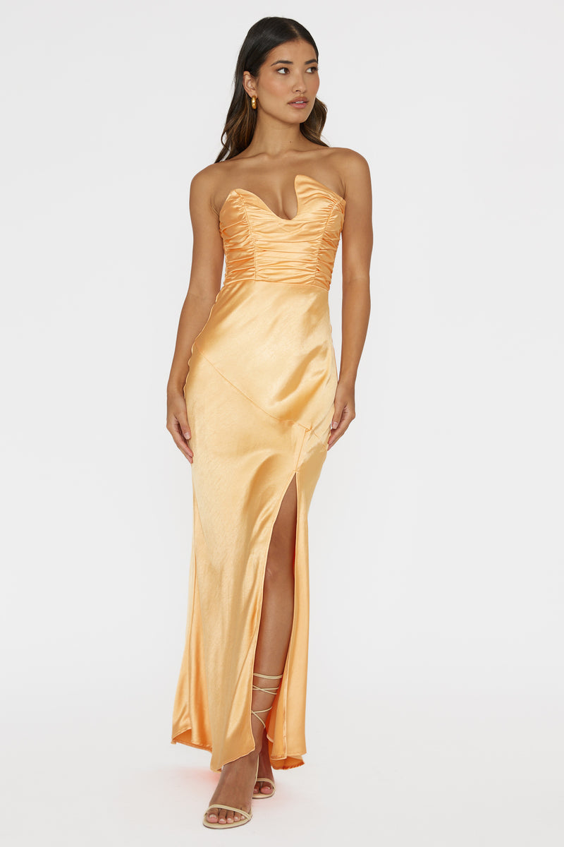 Emelle Asymmetric Neckline Maxi Dress Pistachio main image 0