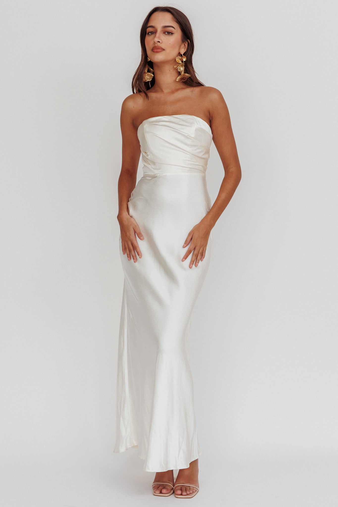 City Of Stars Strapless Maxi Dress Oyster City Of Stars Strapless Maxi Dress Oyster