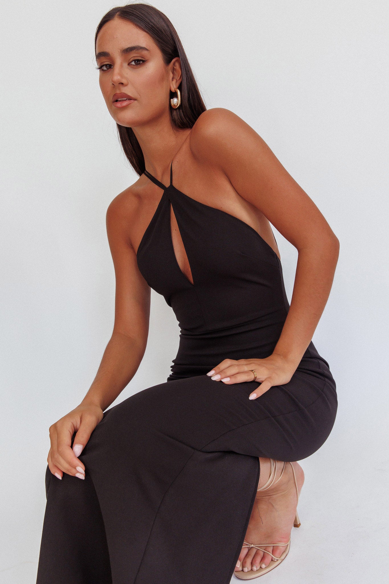 Shop the Feels Good Backless Bodycon Maxi Dress Black