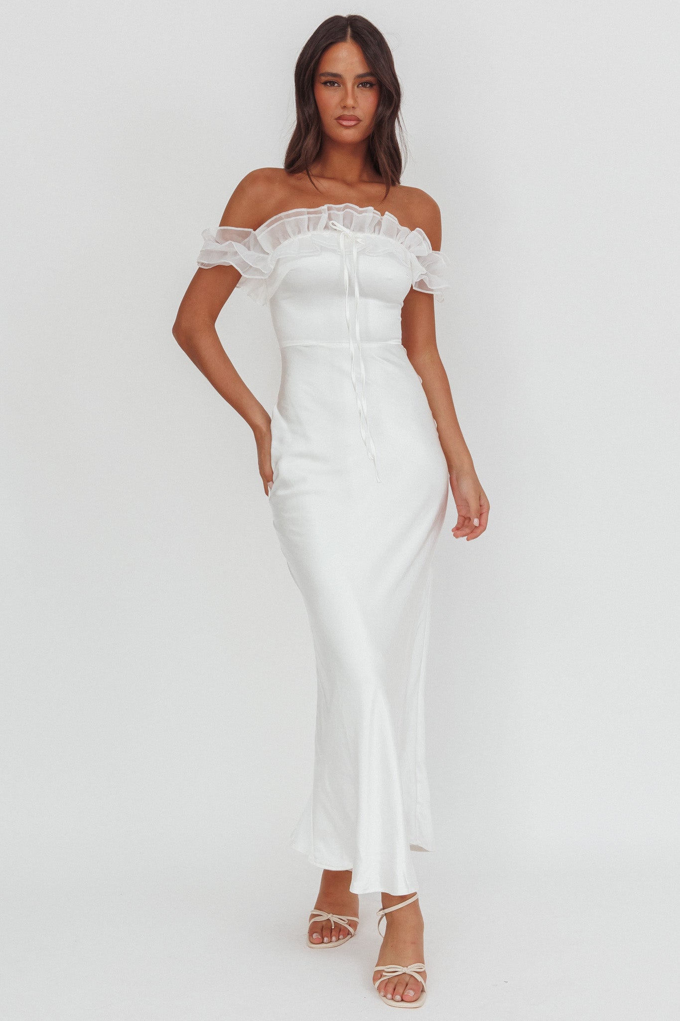 slim fit wedding guest dresses Tea-Length Wedding-Guest Slip Dress main image 0
