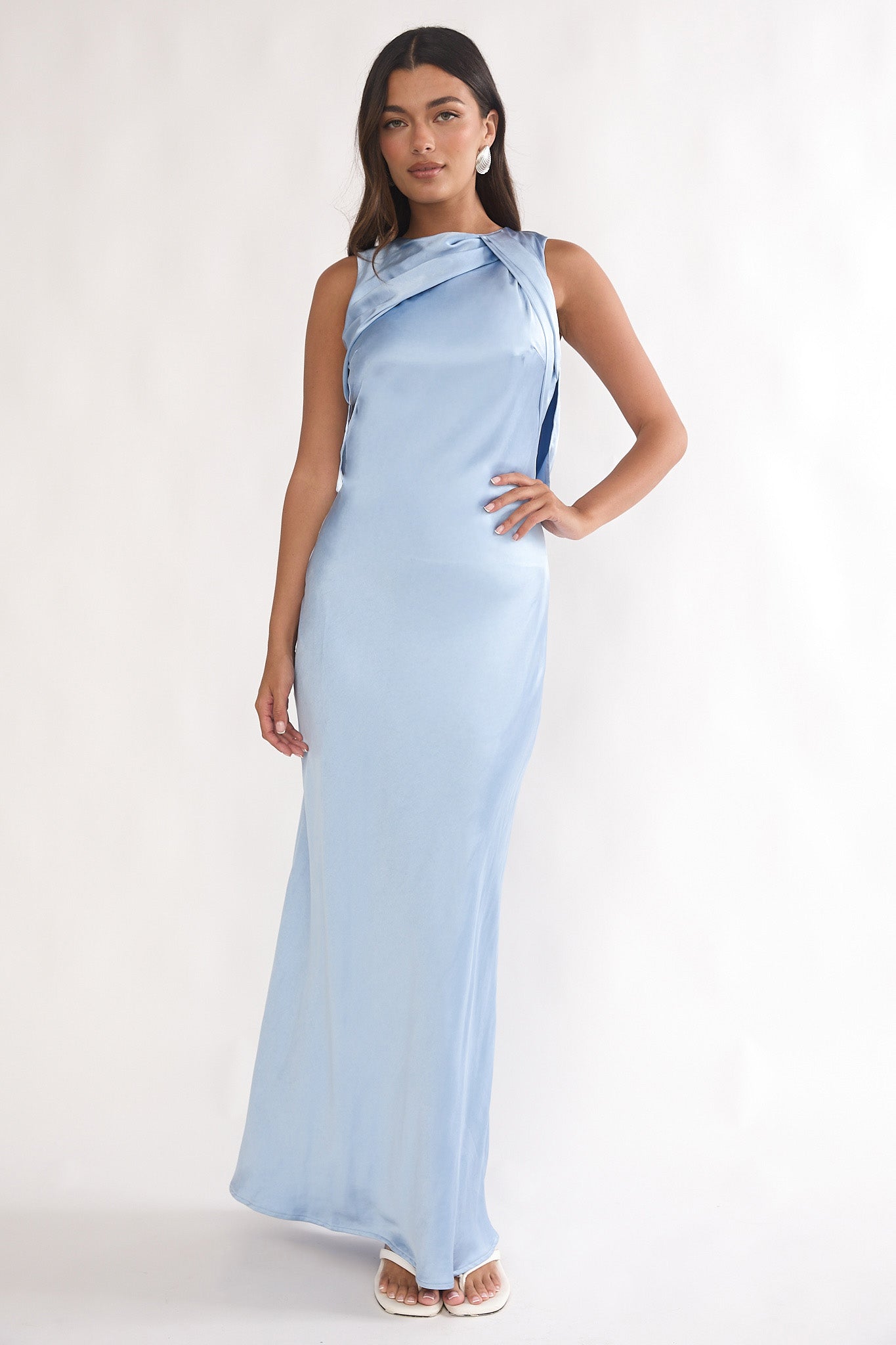 draped back evening dress Draped Back Maxi Dress, Backless Maxi Dress, Floor Length Dress for Bridesmaids, Gift for Her - Perfect for Autumn/winter