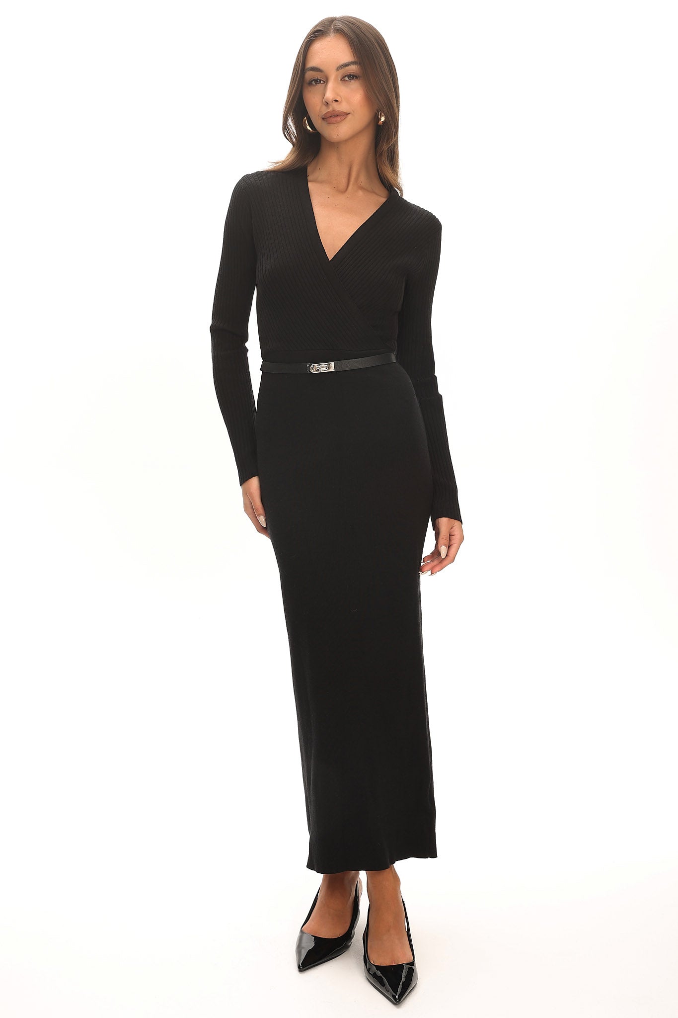 black knit maxi dress Casiah Belted on inner dress US SIZE:18W Parents Dress Code For LWD