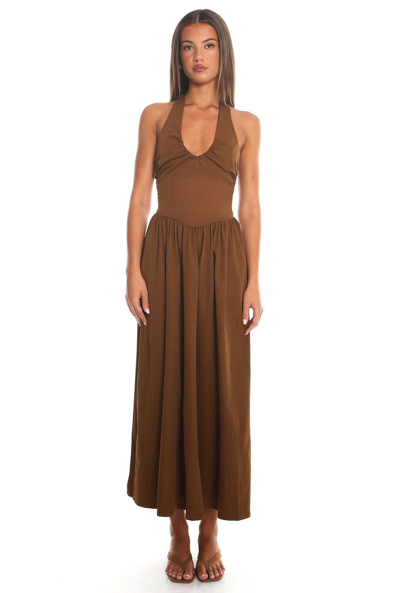 reformation maya knit dress Mayve in Natural Spruce