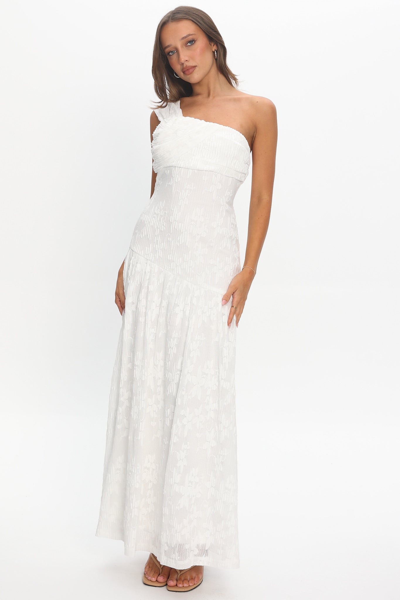 Azure Sun Drop Waist Maxi Dress Lace Off White Azure Sun Drop Waist Maxi Dress Lace Off White