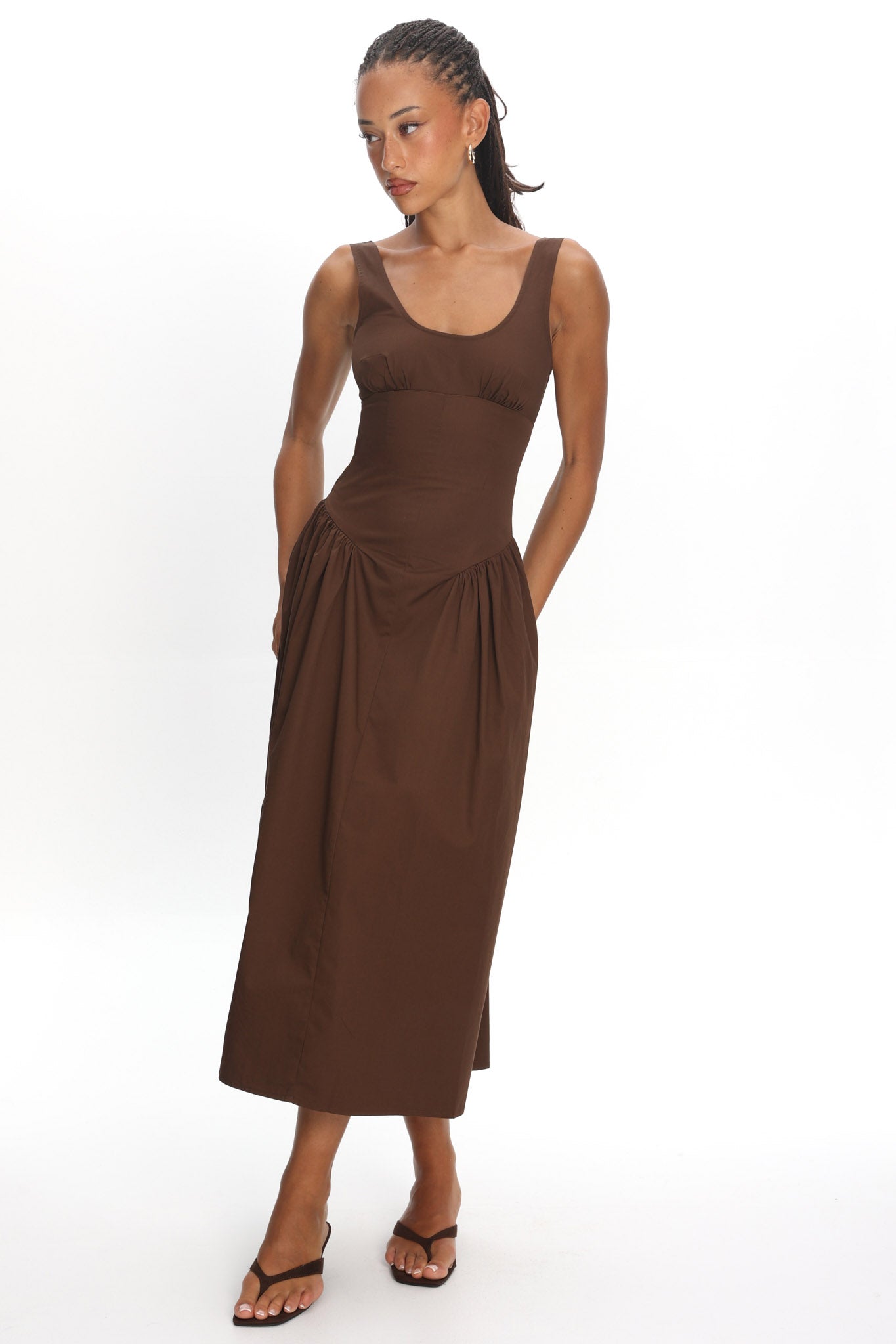 LIONESS Luna Rosa Maxi Dress Chocolate Selfie Leslie LIONESS Luna Rosa Maxi Dress Chocolate Selfie Leslie