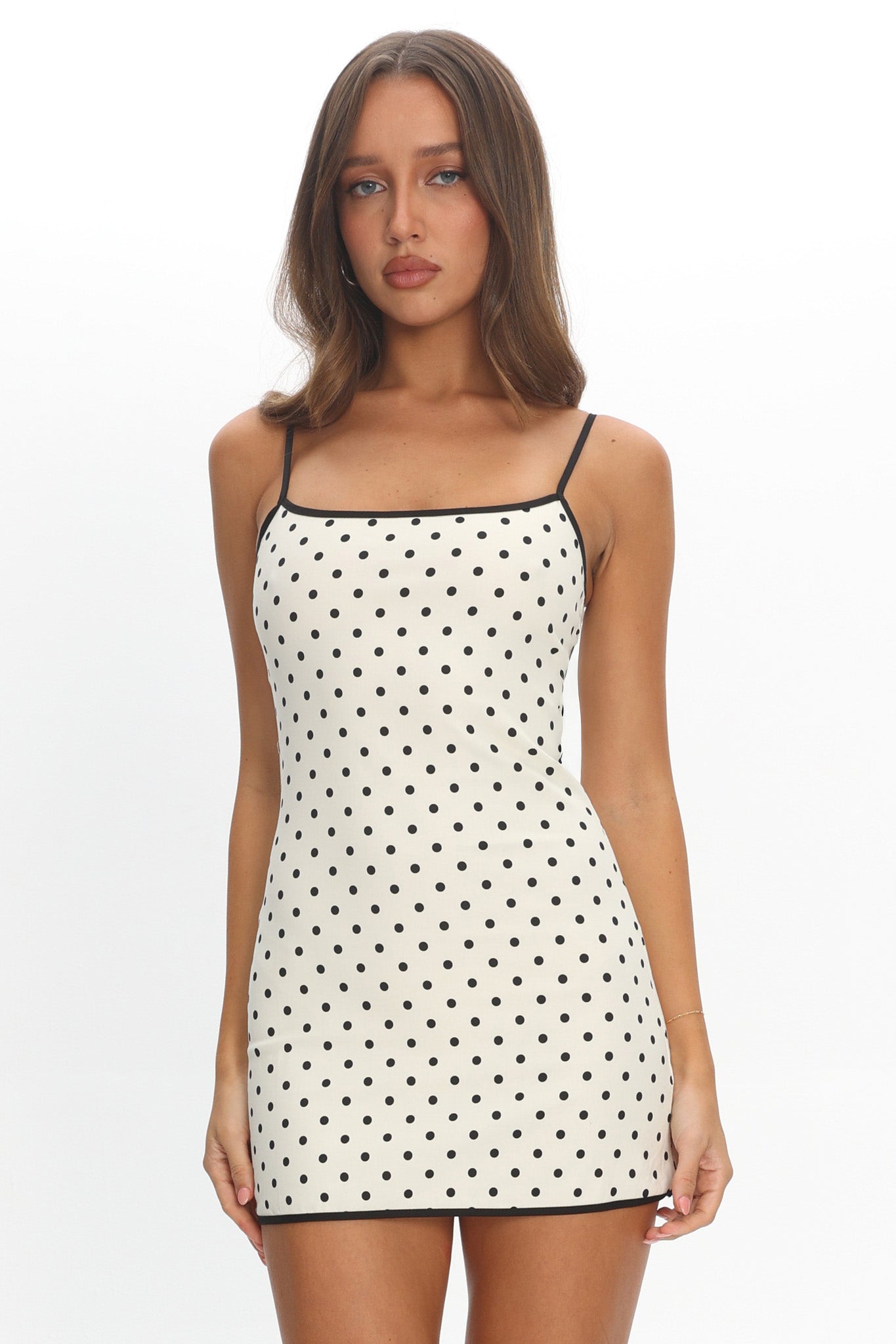 lioness yves mini dress LIONESS Voyage Mini Dress Moonlight Polka– Selfie Leslie