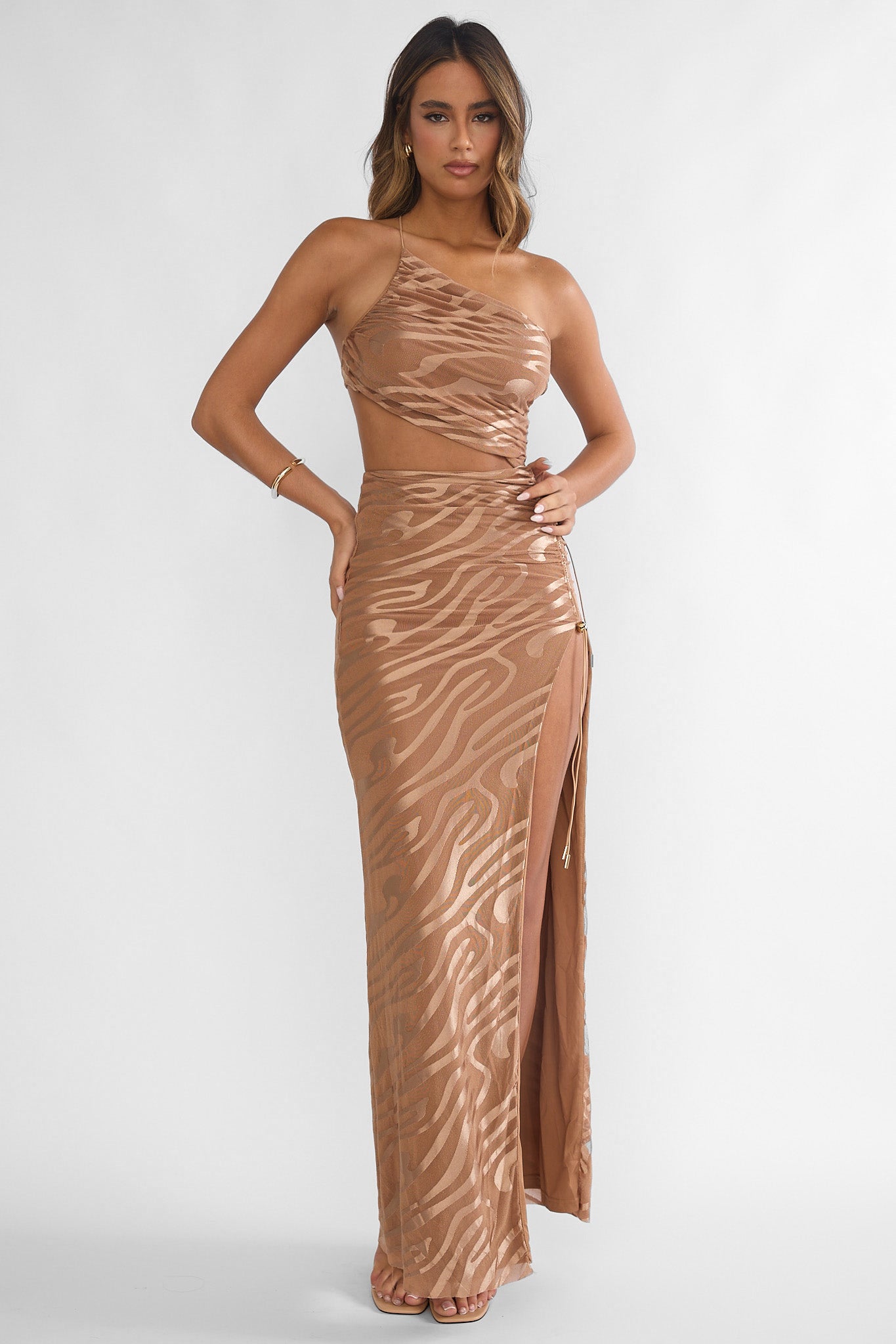 white christmas dresses One Shoulder Side Slit Long Prom Dress 8912 XL / Emerald(Green) main image 1