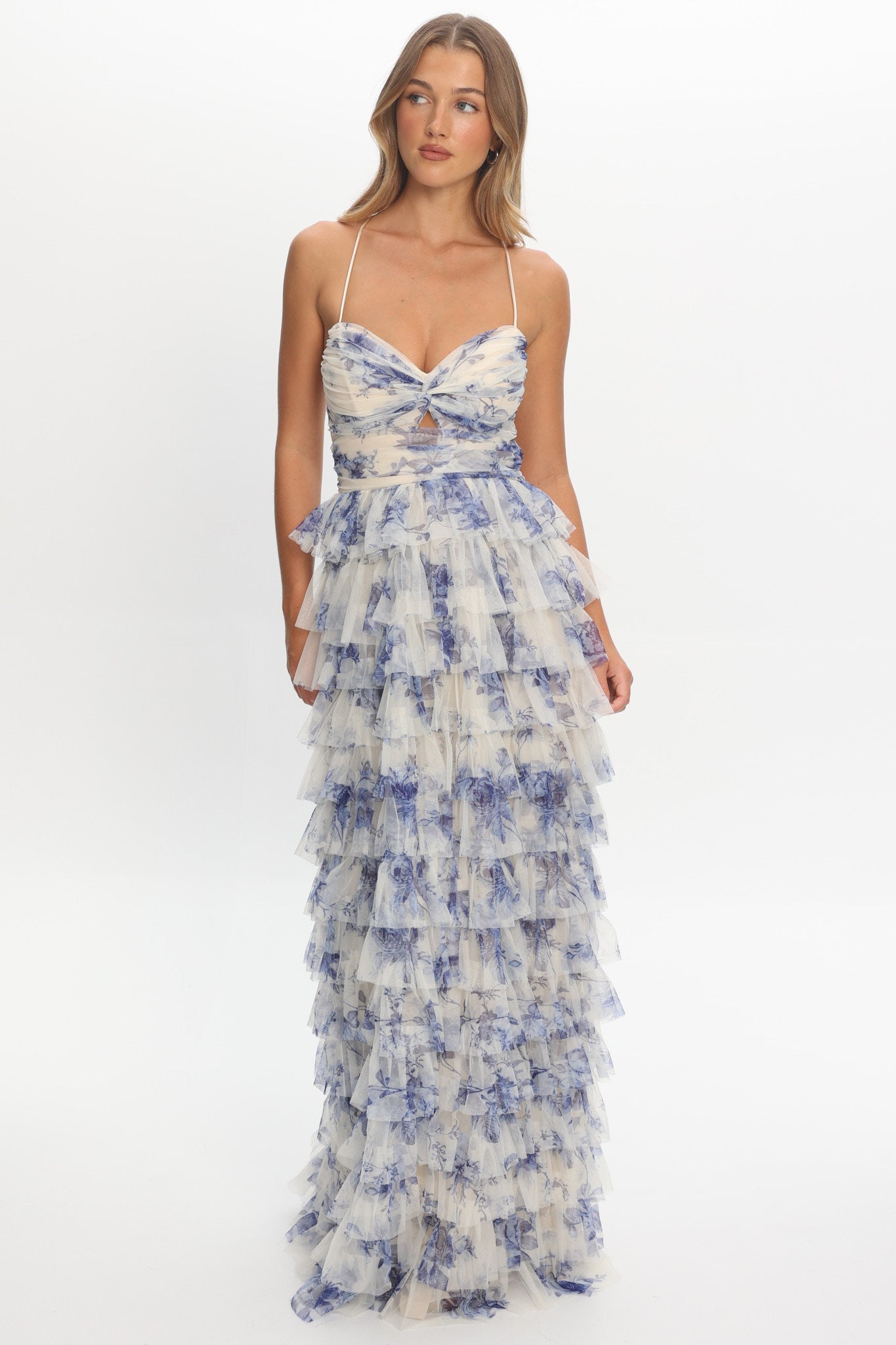 Cambridge Accordion Pleat Corset Dress Blue– Selfie Leslie