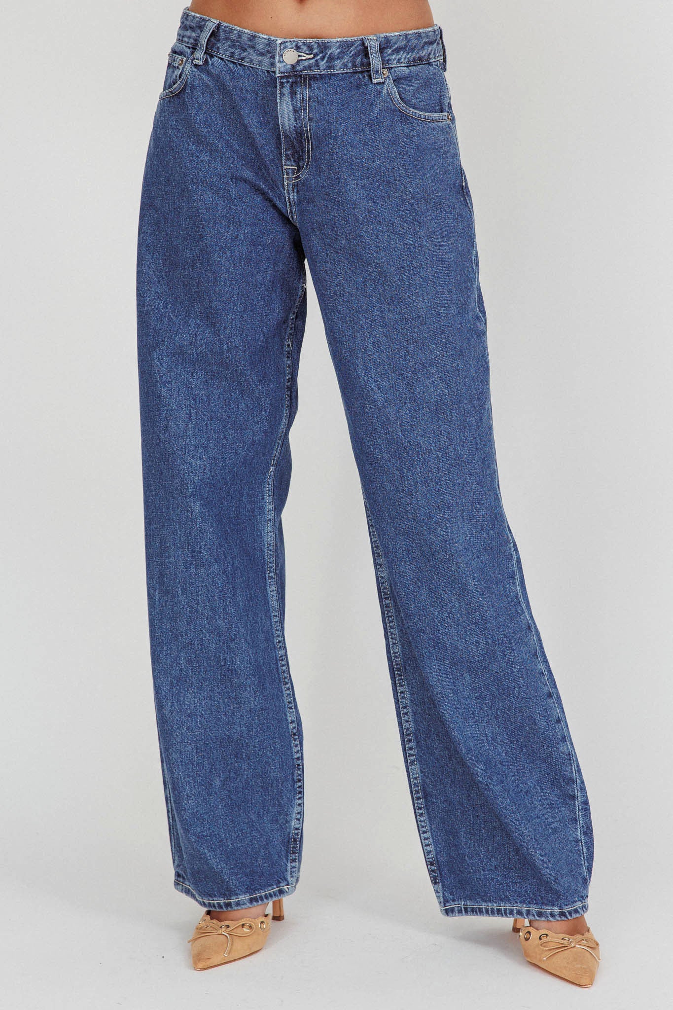 DR DENIM Hill Low Jeans Pebble Mid Stone | Selfie Leslie