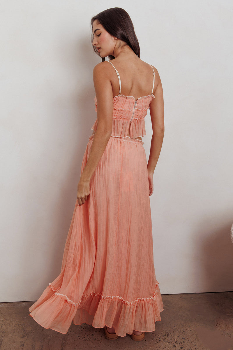 Apricot Surplice Knot Maxi
