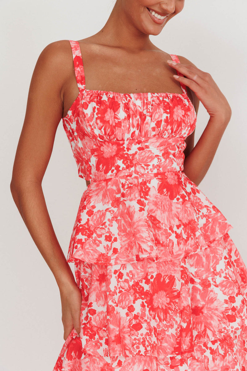 Provence Bloom Tiered Ruffle Maxi Dress Floral main image 0
