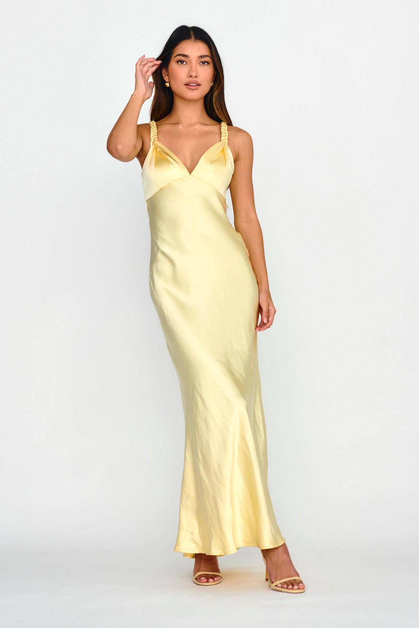 Muraya Braided Strap Maxi Dress Butter Muraya Braided Strap Maxi Dress Butter