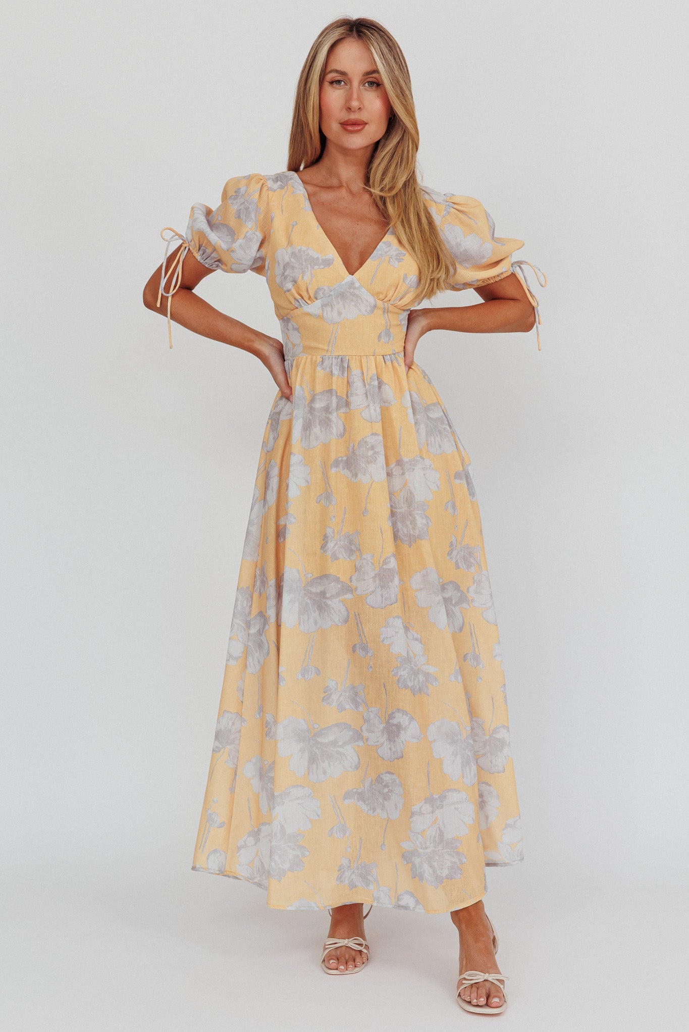 Loveberry Puff Sleeve A-Line Maxi Dress Pumpkin - Xs Loveberry Puff Sleeve A-Line Maxi Dress Pumpkin - Xs