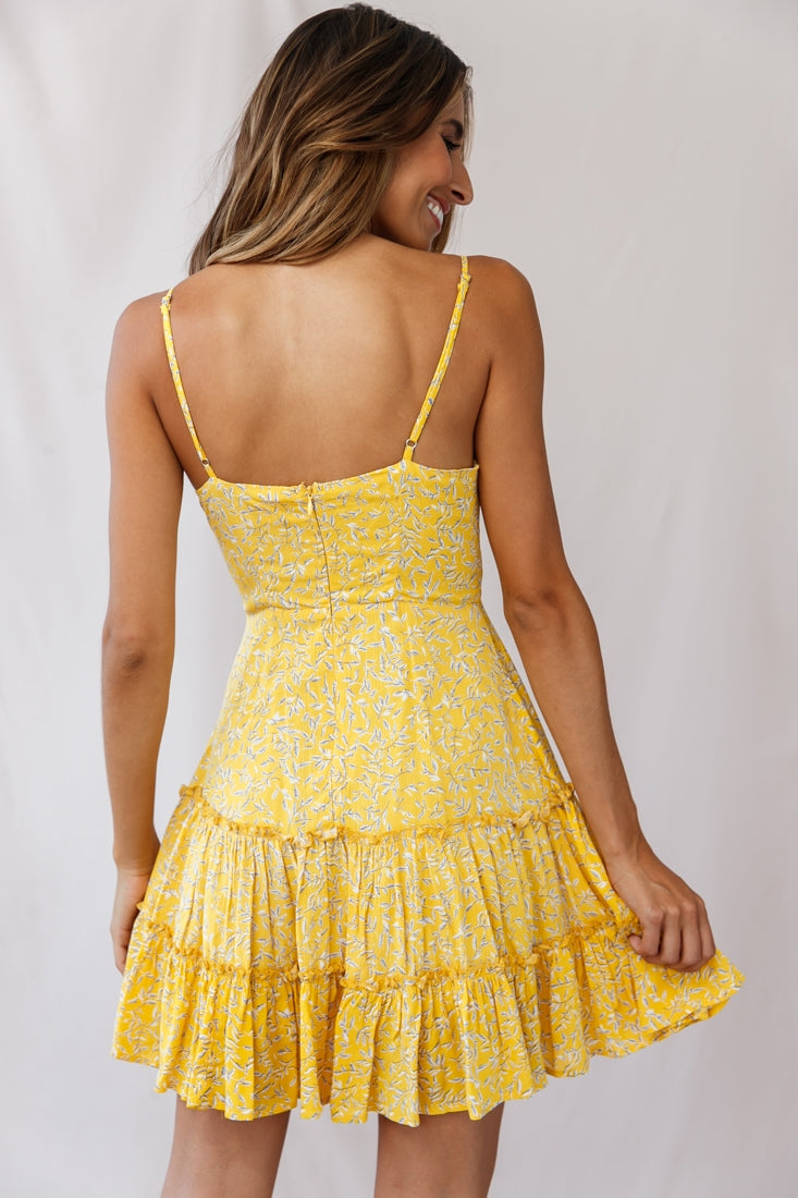 mustard yellow skater dress Mustard Yellow Skater Dress - Chiffon Mini Dress - Surplice Dress