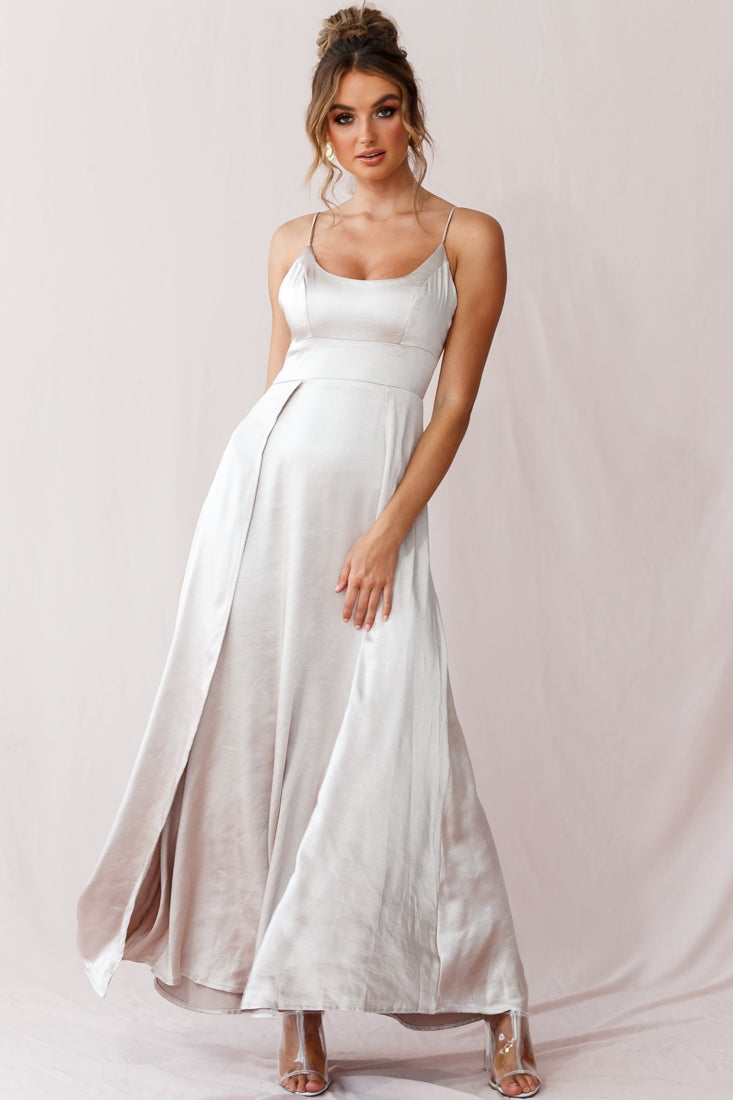 sachin and babi light blue dress Cowl-Neck Empire Waist Maxi Dress with Adjustable Straps main image 1