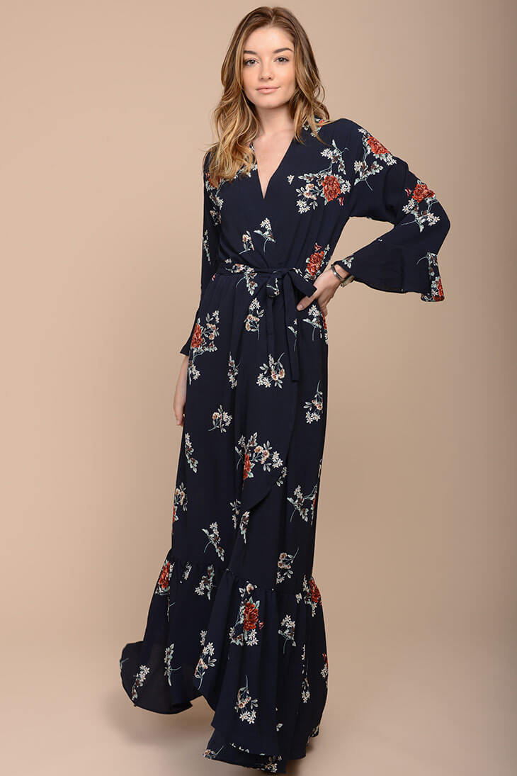 alice floral maxi dress Alice Floral Maxi Dress Navy
