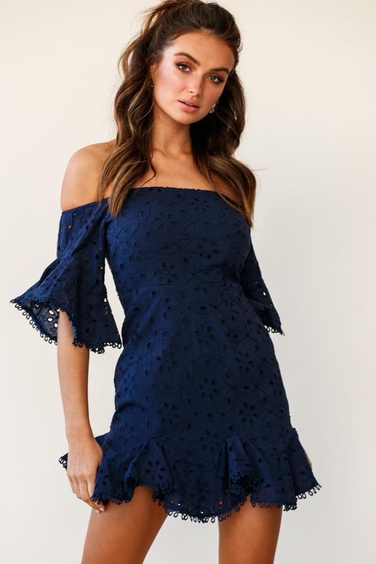 off shoulder broderie dress Rosebud Broderie Off The Shoulder Mini Dress White Curve