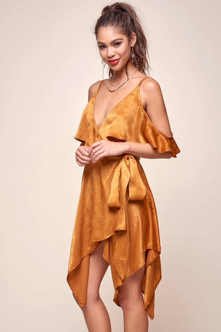 tan off the shoulder dress Victoria Off Shoulder Maxi Dress | Spice