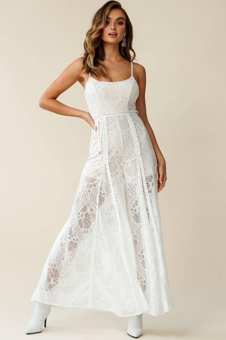 Palm Springs Lace Jumpsuit White | Selfie Leslie Palm Springs Lace Jumpsuit White | Selfie Leslie