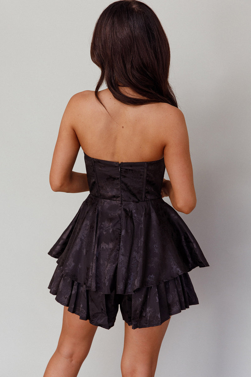 Paris Muse Gathered Bust Romper Pink