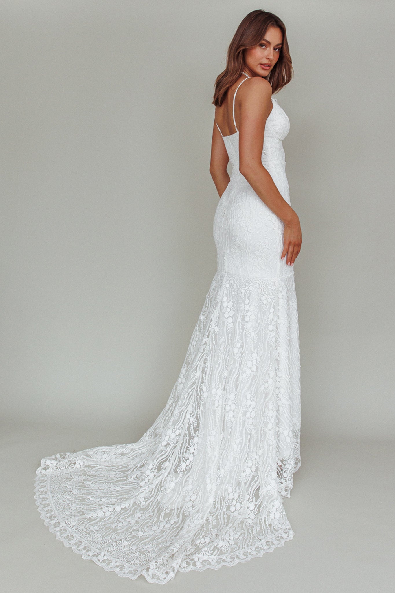 Your Beloved Lace Maxi Dress White | Selfie Leslie