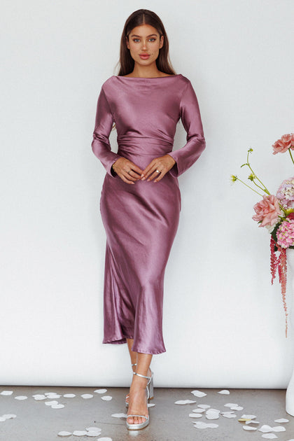Trophy Midi Dress-Purple main image 1