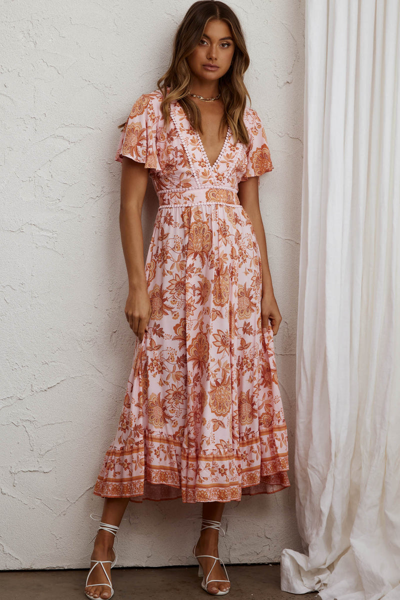 Kerry Long Sleeve Dress (Pink)
