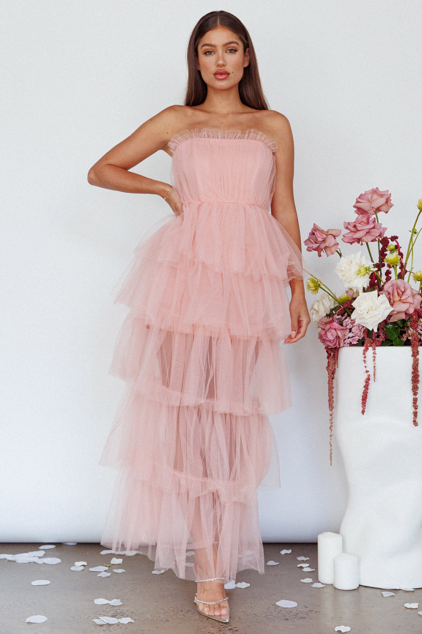 Written In The Stars Layered Tulle Maxi Dress Pink | Selfie Leslie Written In The Stars Layered Tulle Maxi Dress Pink | Selfie Leslie