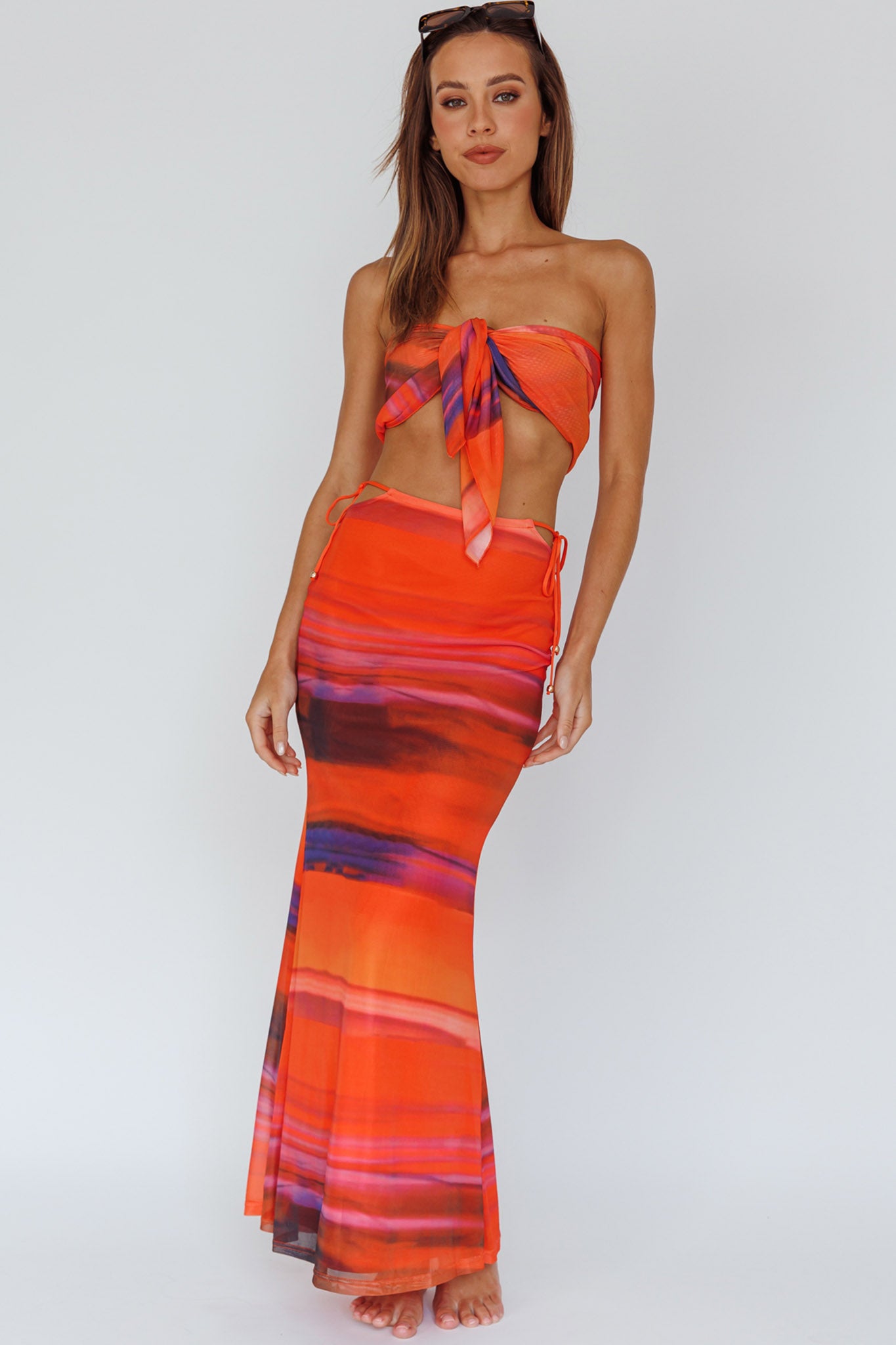 midi multiway dress Just Like That Multiway Midi Dress & Scarf Orange– Selfie Leslie