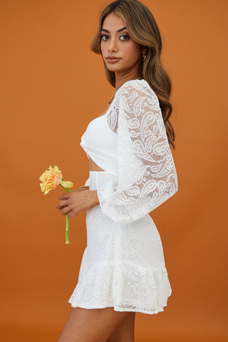 Larsuu Layla White Paisley Dress