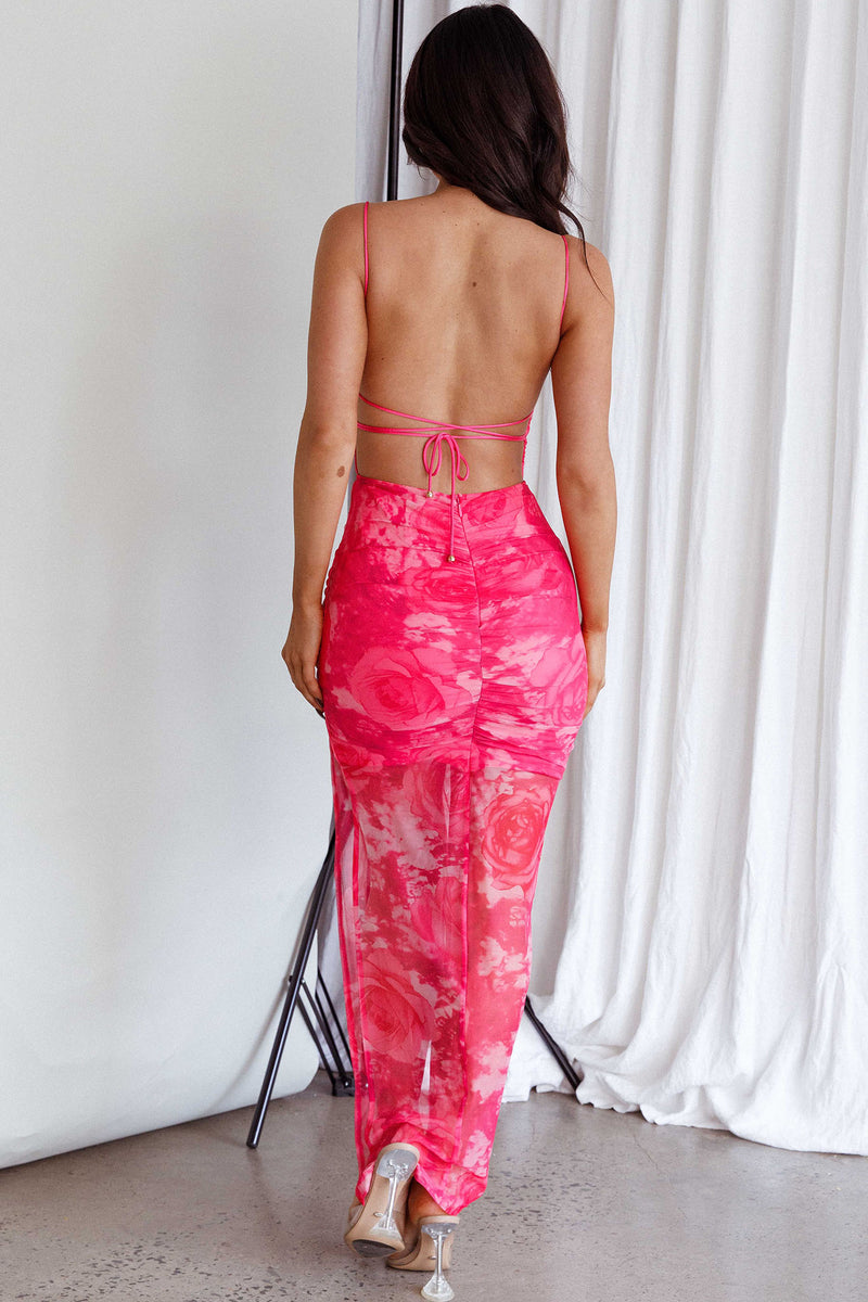 Madelyn Cut Out Mini Dress - Rose Floral main image 0